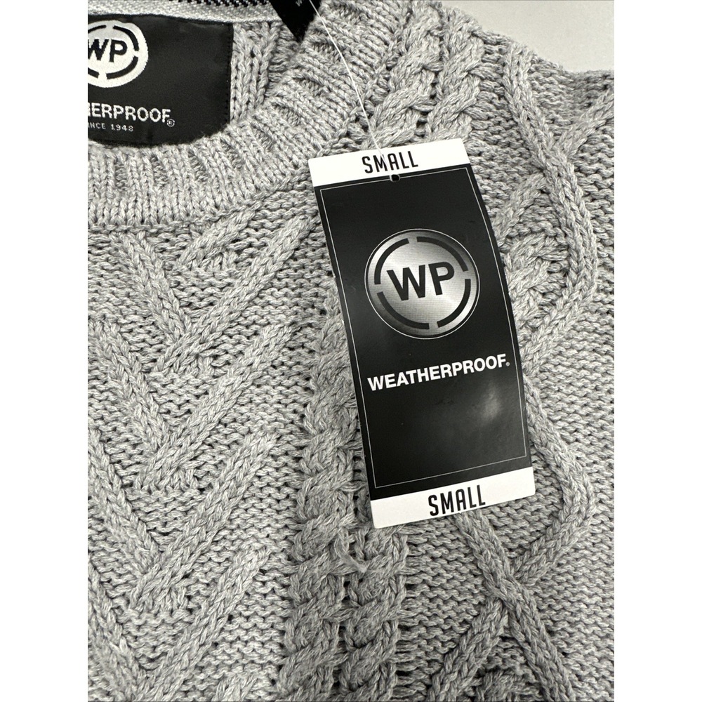 NWT WP Weatherproof Men's Cable Knit Sweater, Size‎ S - Picture 4 of 7